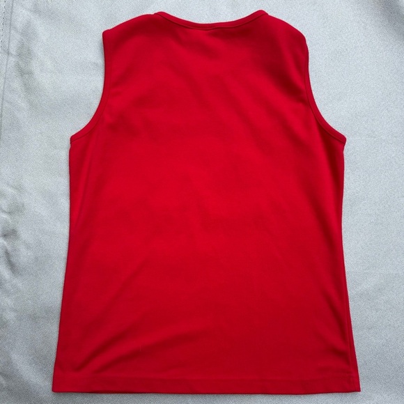 Jason Maxwell Women's Red Tank Top Embroidered Zebras Cotton Polyester Medium - Picture 4 of 4